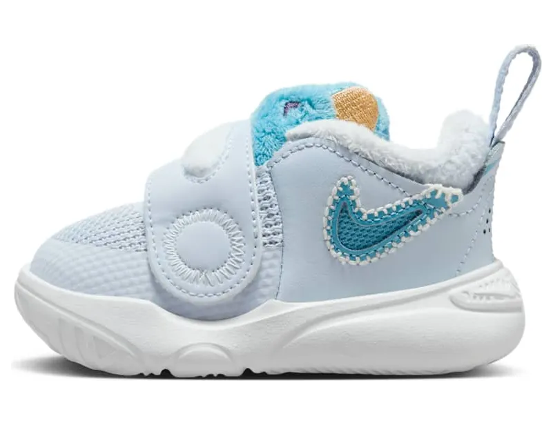 Nike Team Hustle D 11 Football Grey Summit White Celestial Gold Denim Turquoise (FZ1247-001)