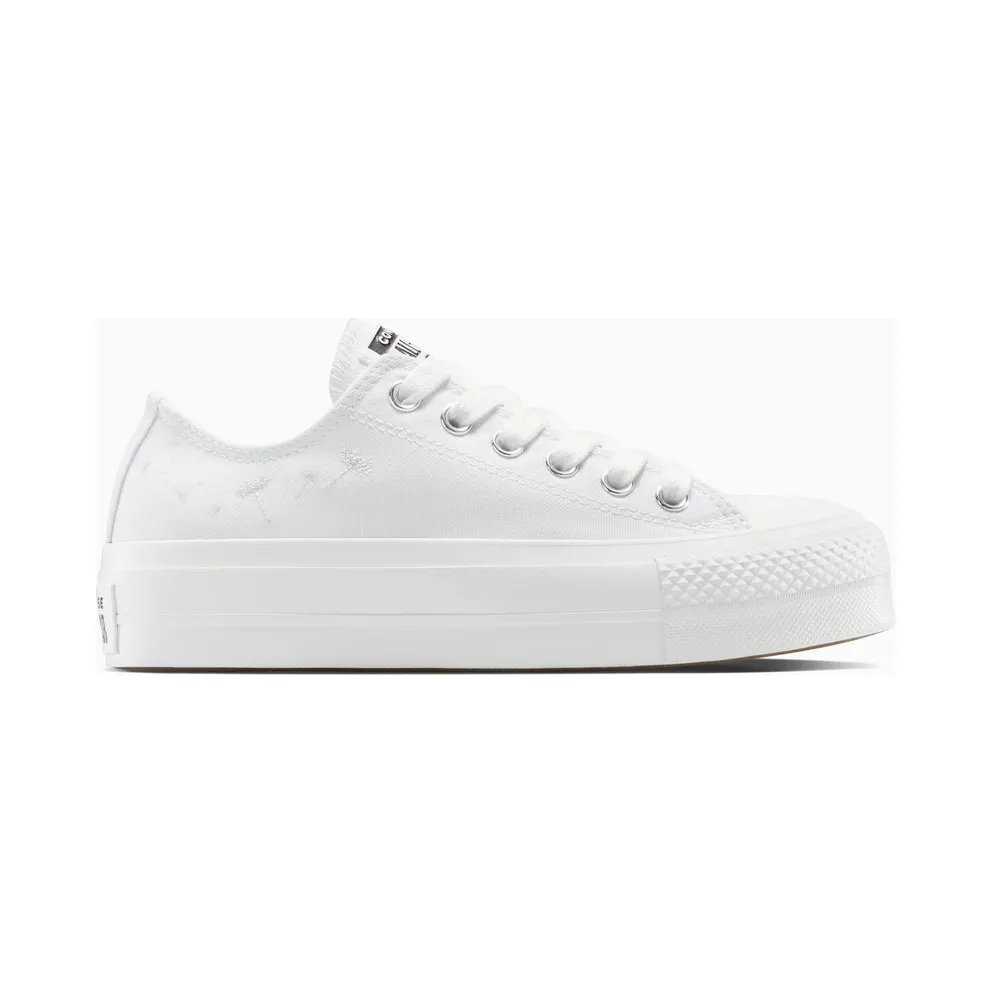 Converse Chuck Taylor All Star Lift Platform Embroidered Flowers Vintage White/Gum Honey/Silver (A15484C)