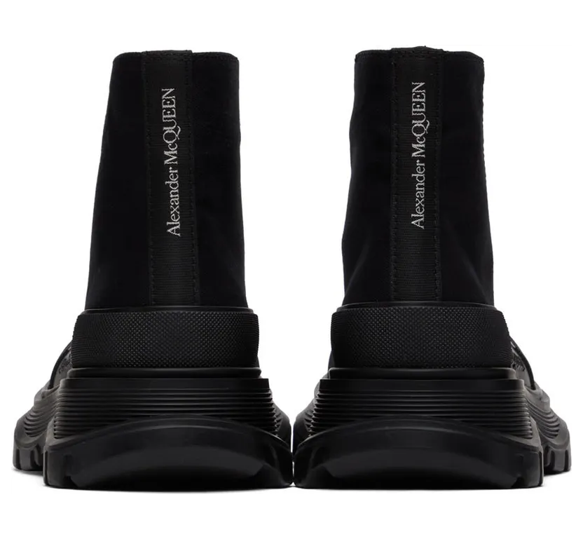 Alexander McQueen Black Tread Slick High-Top Sneakers (697080W4MV2) (2)