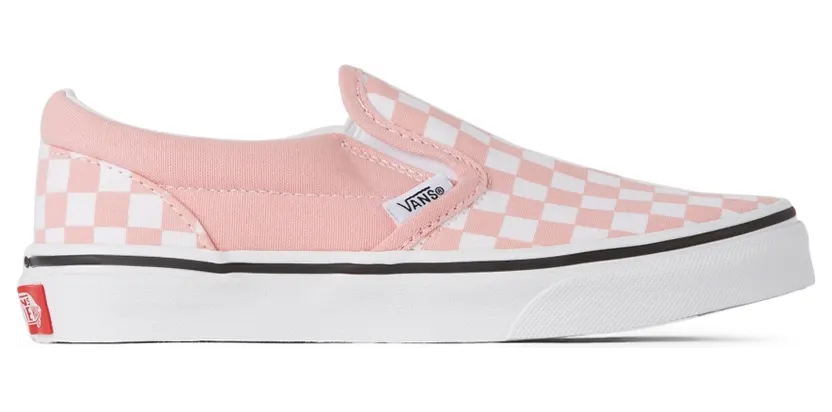 Vans Kids Pink Checkerboard Classic Slip-On Little Kids Sneakers (K VN0A5KXM99H)