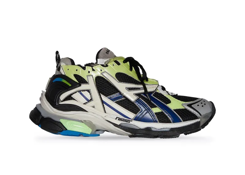 Balenciaga Runner Green Blue Black Grey (677403W3RB55179)