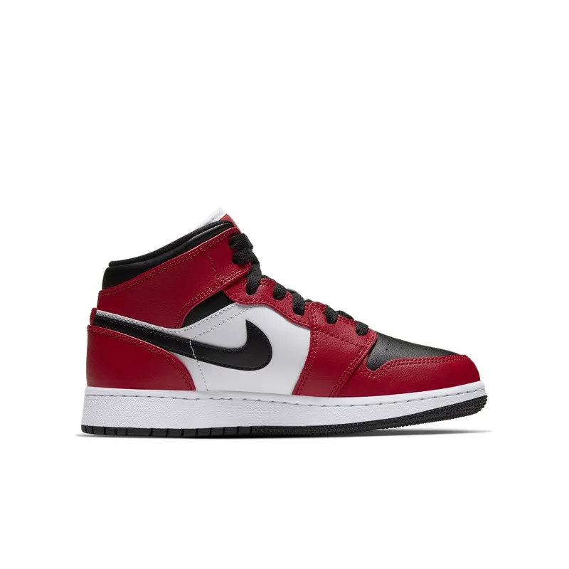 Air Jordan 1 Mid Chicago Black Toe (GS) (2020) (554725-069)