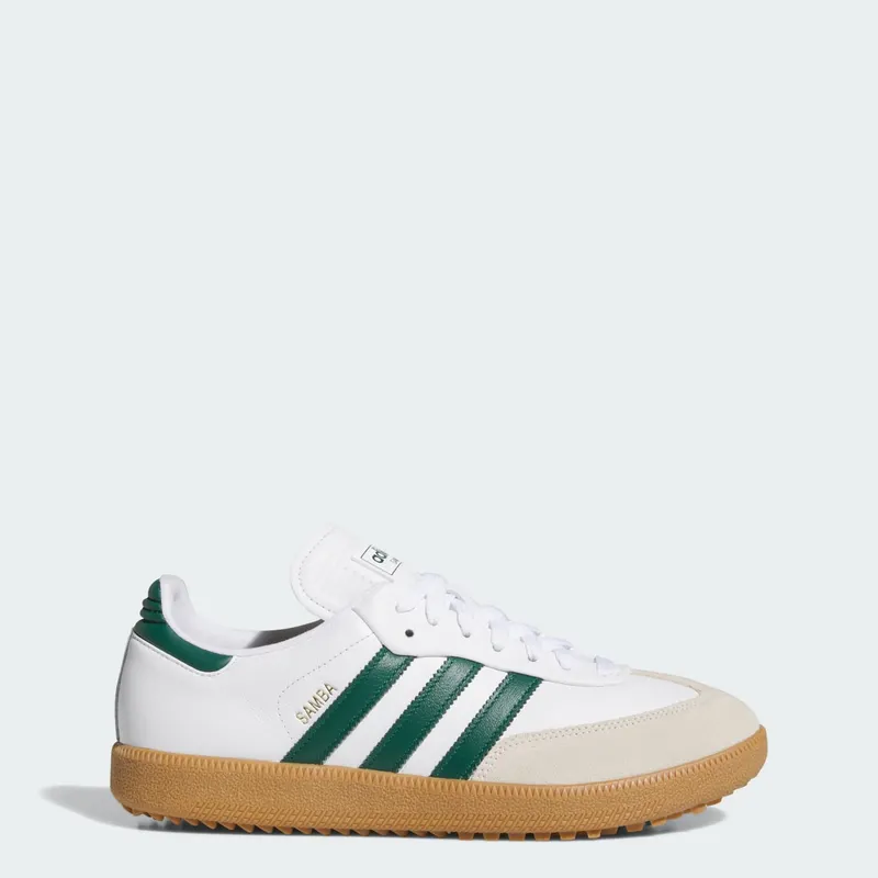 adidas Samba Spikeless Golf Cloud White Collegiate Green Gum (JH6151)