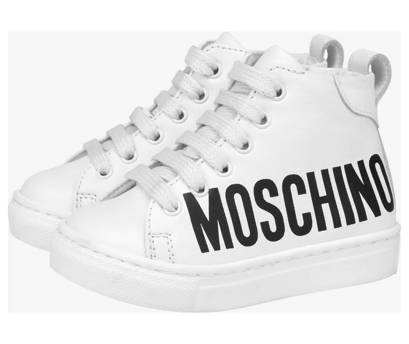Moschino Hohe Sneaker Aus Kalbsleder Mit Maxi-logo (MNT71682MK034)
