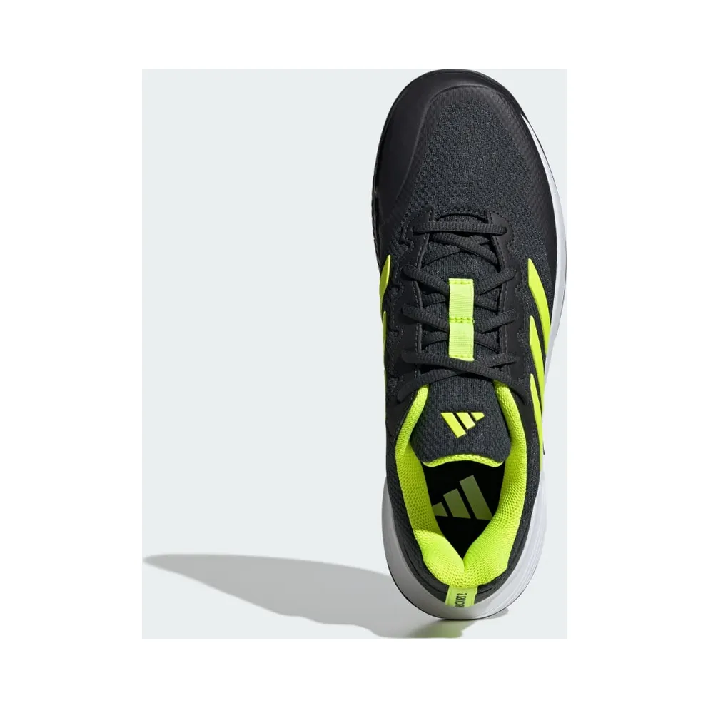 Adidas Gamecourt 2.0 Tennis Shoes Carbon / Lucid Lemon / Cloud White (JH9013)