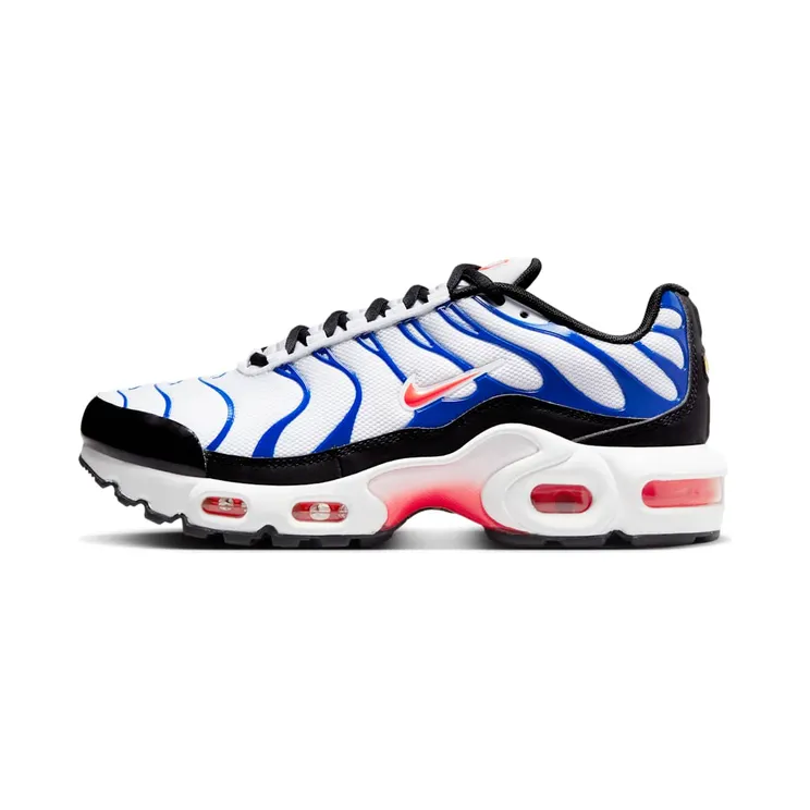 Nike Air Max Plus “White / Game Royal / Black / Bright Crimson” (CD0609-107)