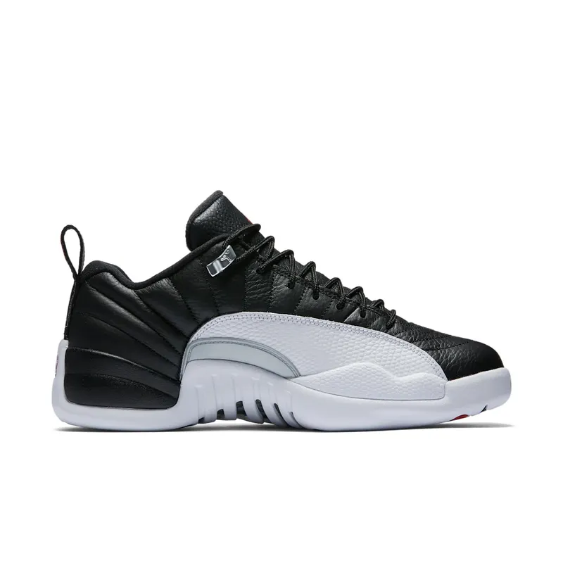 Jordan 12 Retro Low Playoffs Black/Varsity Red-White-Metallic Silver (308317-004)