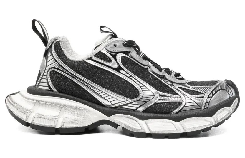 Balenciaga 3XL Lace-Up Black Silver