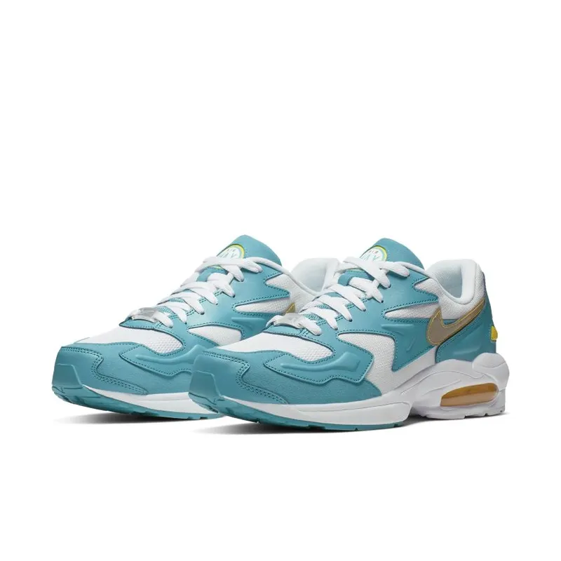 Nike Air Max 2 Light ‘Teal Nebula’ White/Teal Nebula-Metallic Silver-Dynamic Yellow (AO1741-105)