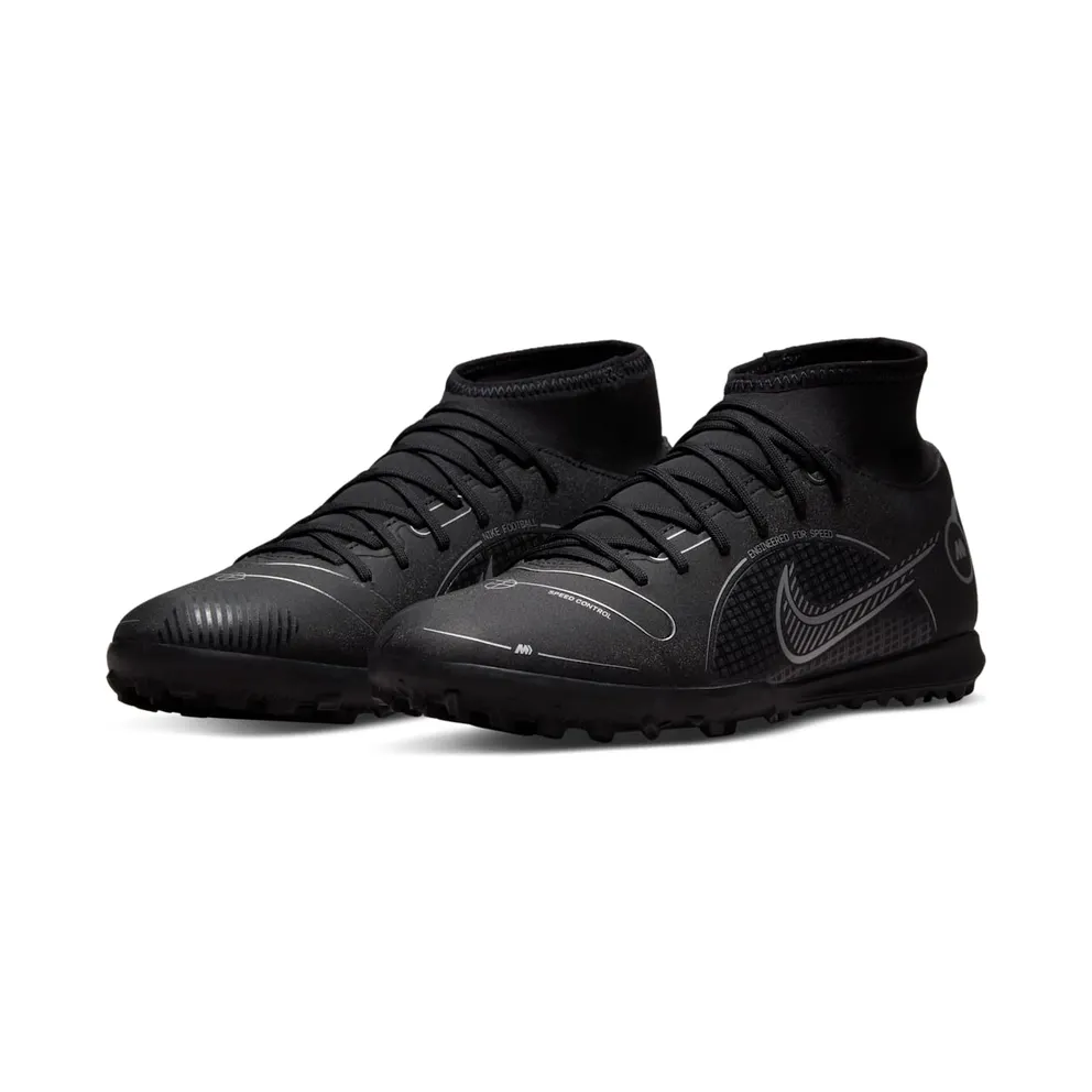 Nike Superfly 8 Club TF “Black / Medium Ash / Metallic Silver” (DJ2909-007)