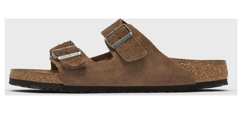 Birkenstock Arizona Suede Leather Dark Tea