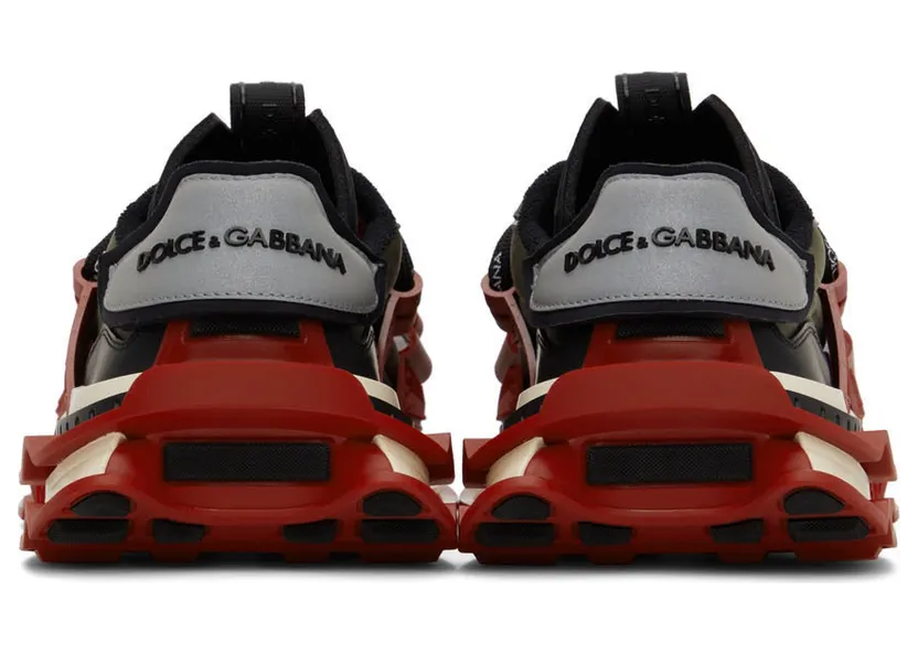 Dolce & Gabbana Red & Green Militare Space Sneakers (CS1963 AQ717) (4)