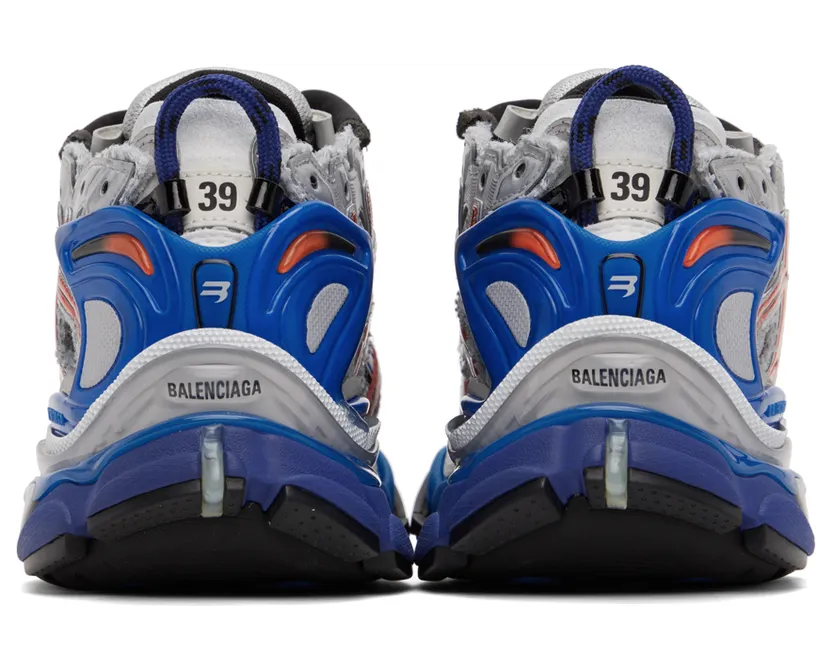 Balenciaga Gray & Blue Runner Sneakers (677403-W3RB6-1264) (2)