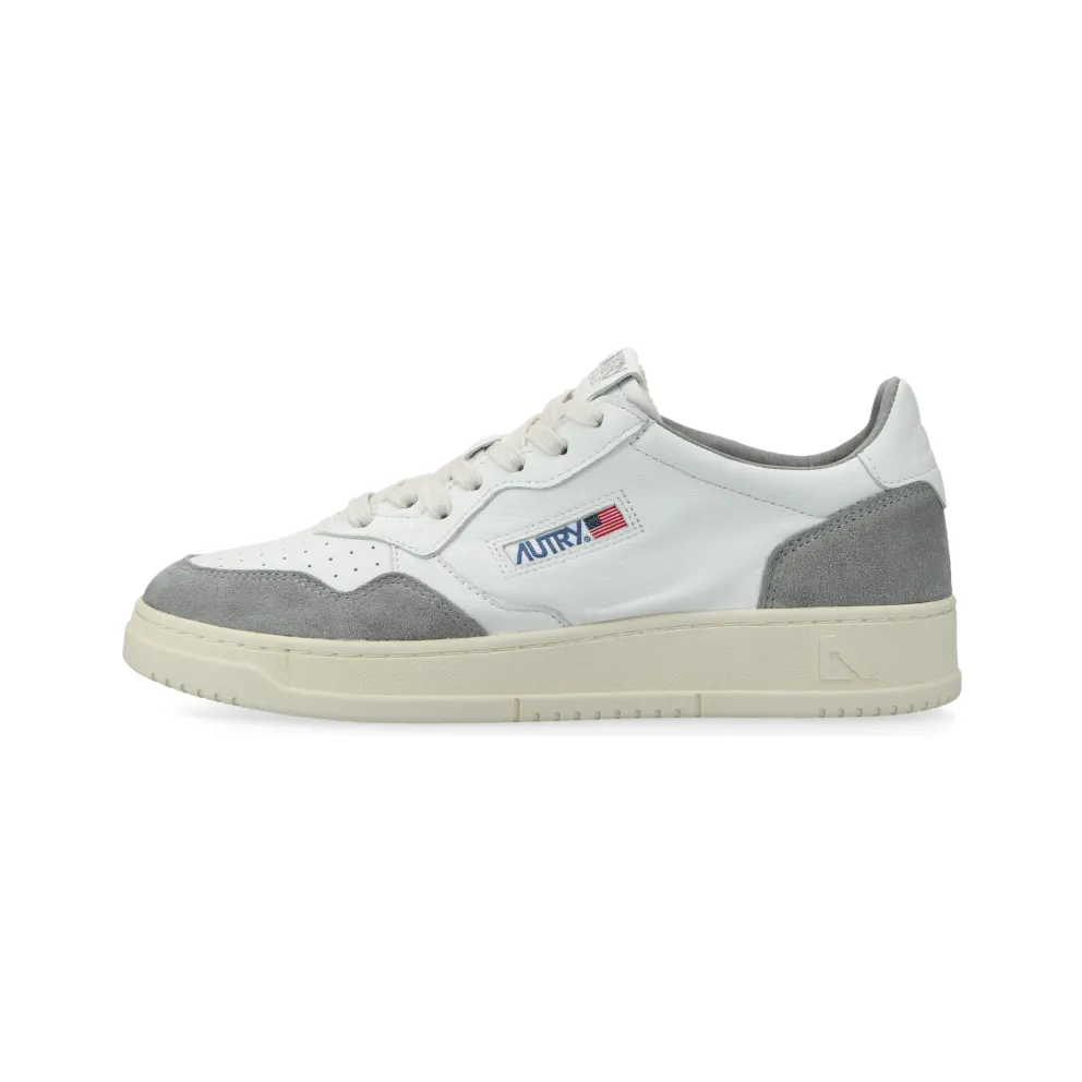 Autry Medalist Low W (goat / suede white / grey) – AULWGS37