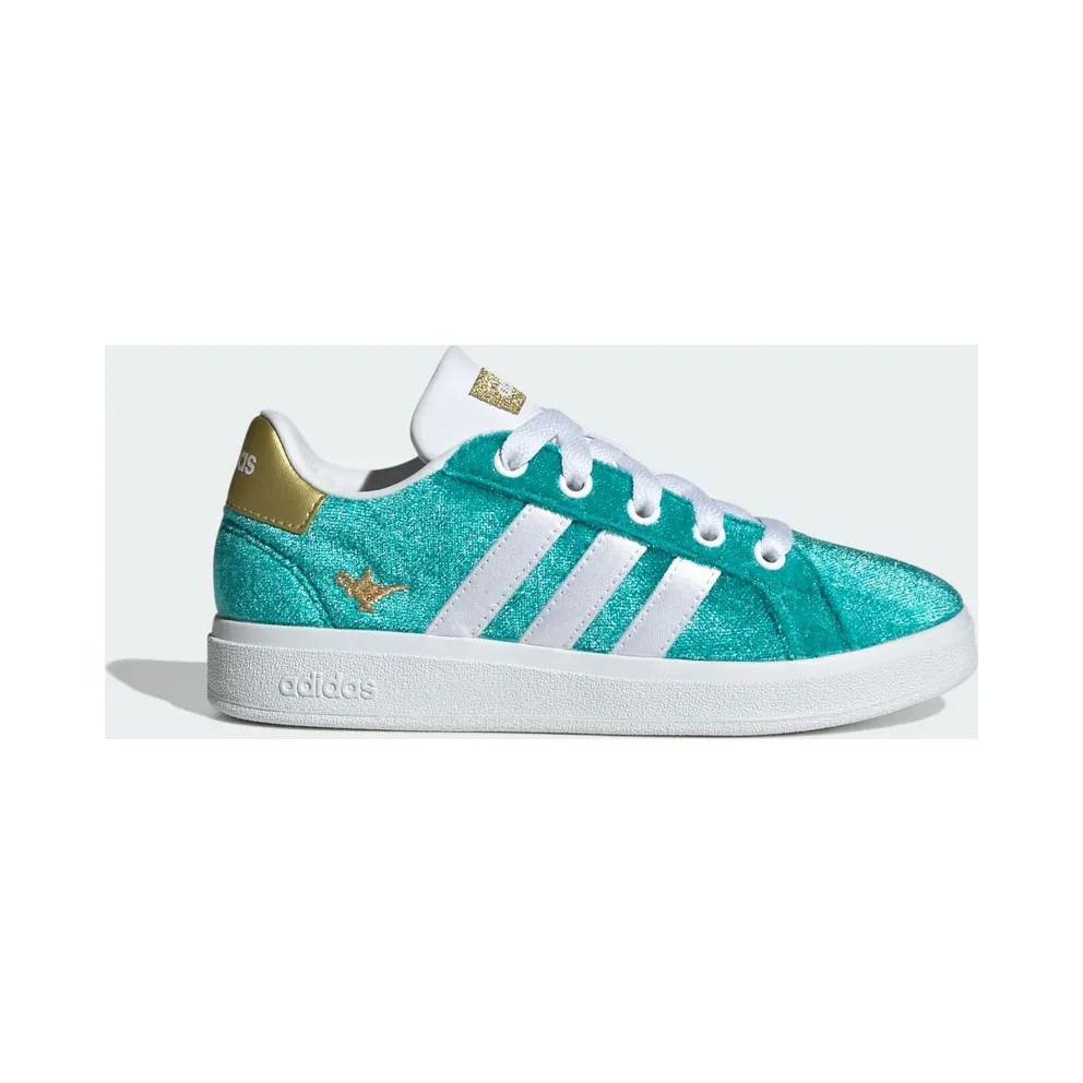 Adidas Grand Court 2.0 GS “Disney Jasmine – Pure Teal” (JQ6684)