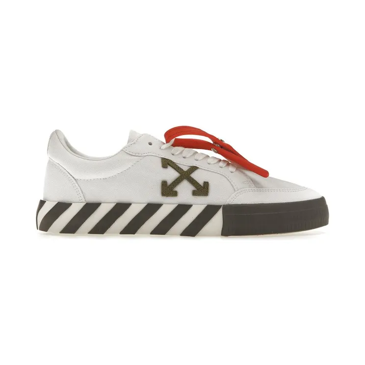 OFF-WHITE Vulcanized Low White Khaki Canvas (OMIA085S23FAB0020107)