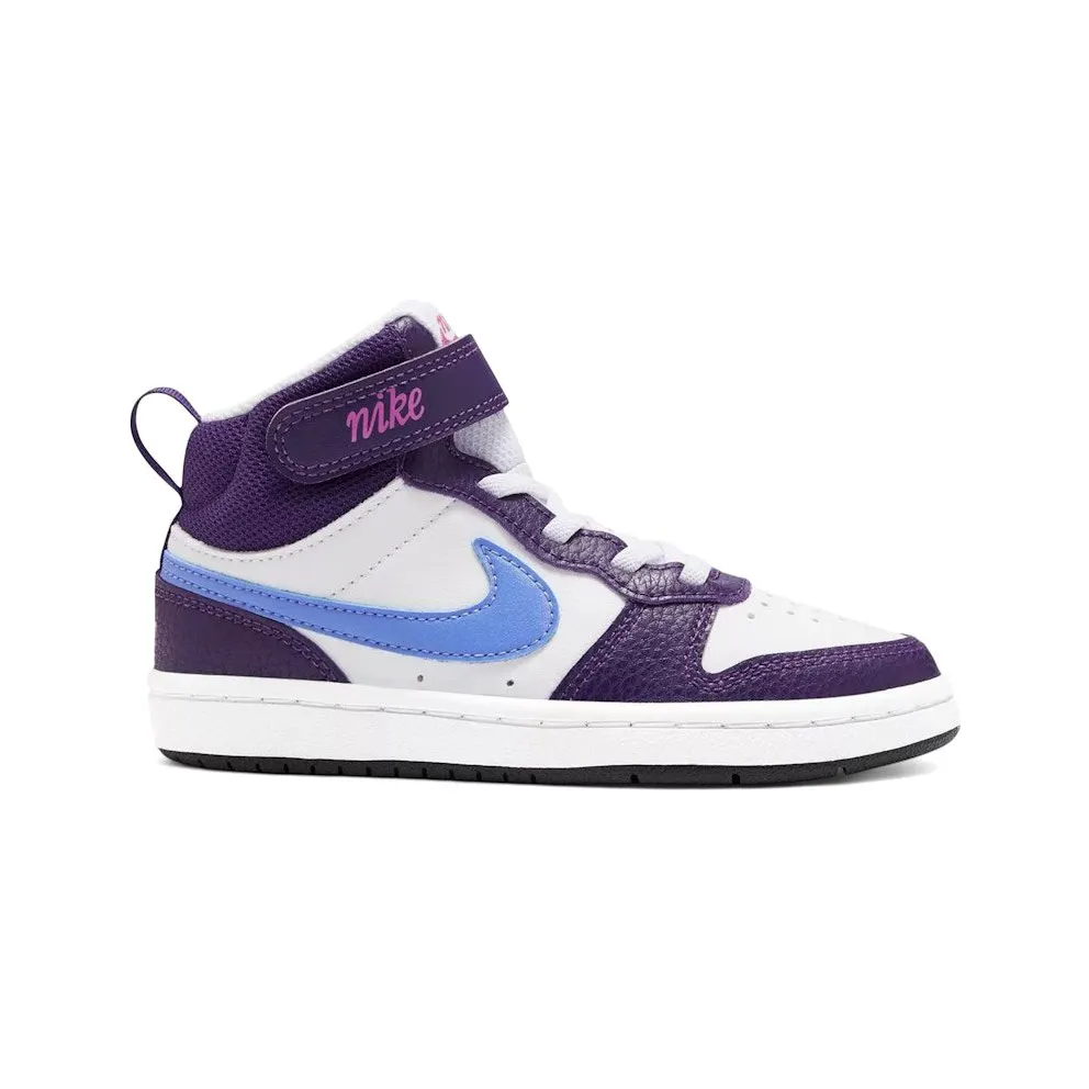 Nike Court Borough Mid 2 White Eggplant Royal Pulse (CD7783-106)
