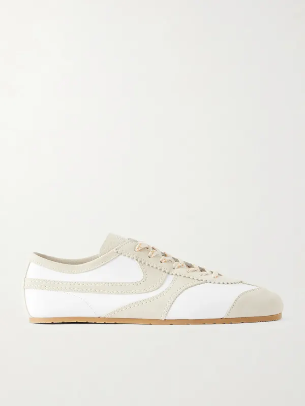 Dries Van Noten Suede-Trimmed Leather White (261-021725-0117)
