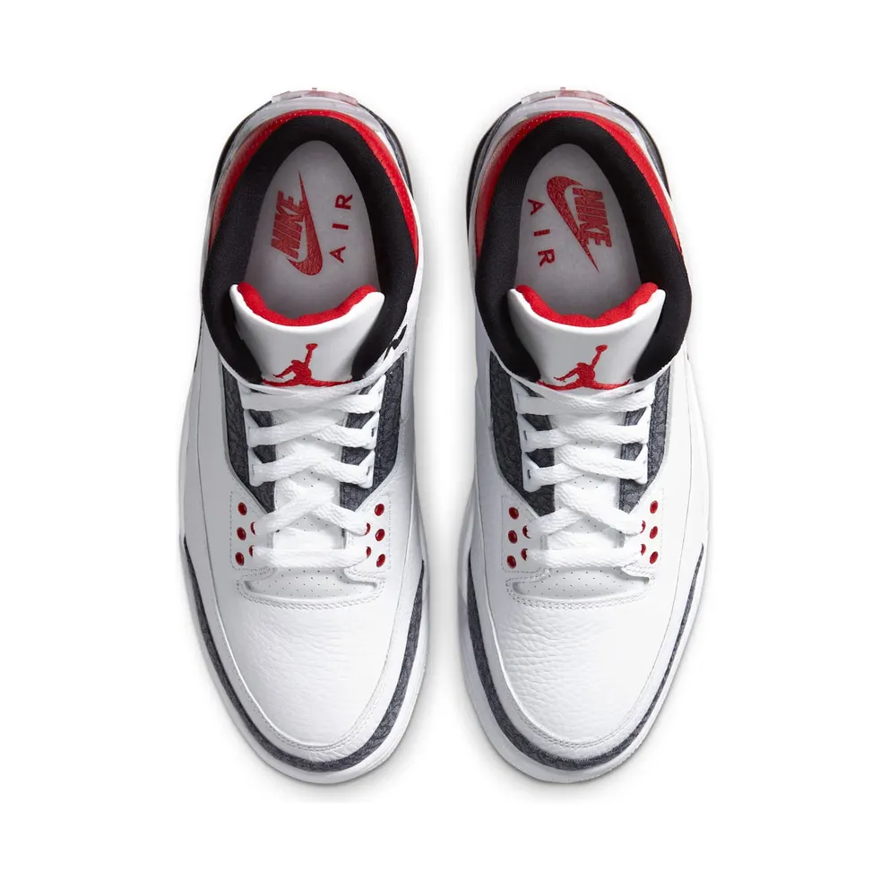 Jordan 3 Retro SE Fire Red Denim (2020) White/Black-Fire Red (CZ6431-100)