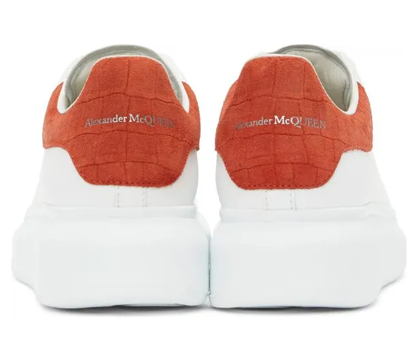 Alexander McQueen White & Red Snake Oversized Sneakers (650788 WHZ4K) (4)