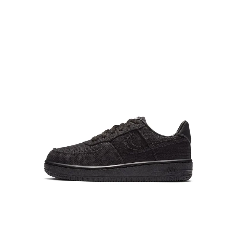 Nike Air Force 1 Low Stussy Black (PS) Black/Black/Black (DD1578-001)