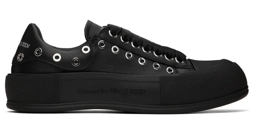 Alexander McQueen Black Plimsoll Sneakers (729539WIATD)