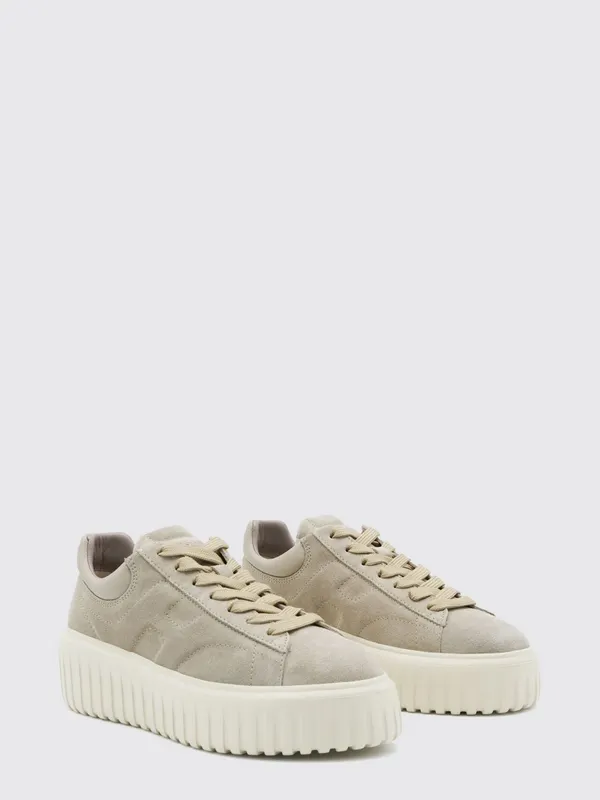 Hogan H-Stripes Suede Platform Beige (HXW6450FC6TPJQC803)