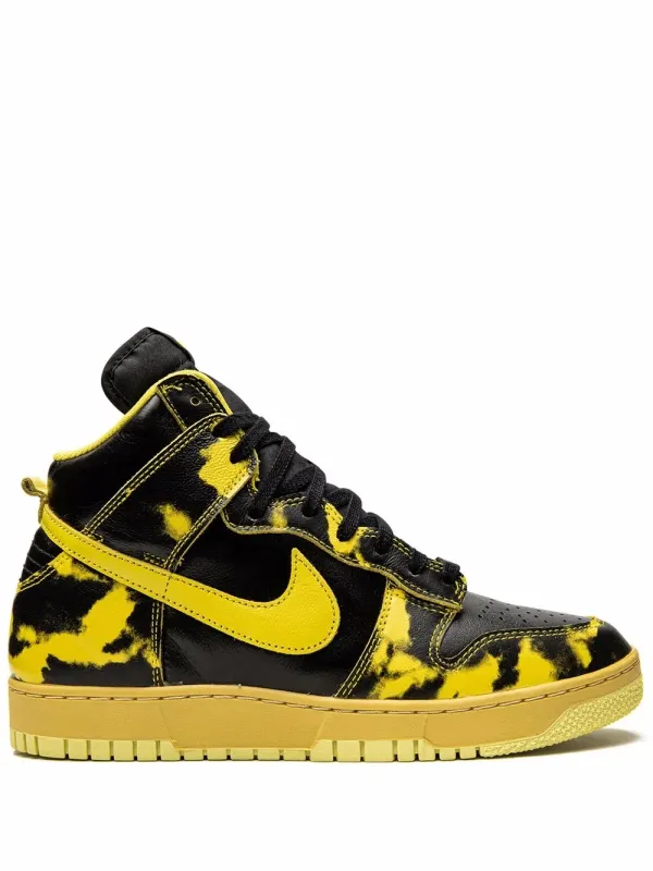 Nike Dunk High 1985 Yellow Acid Wash – Black (DC7695)