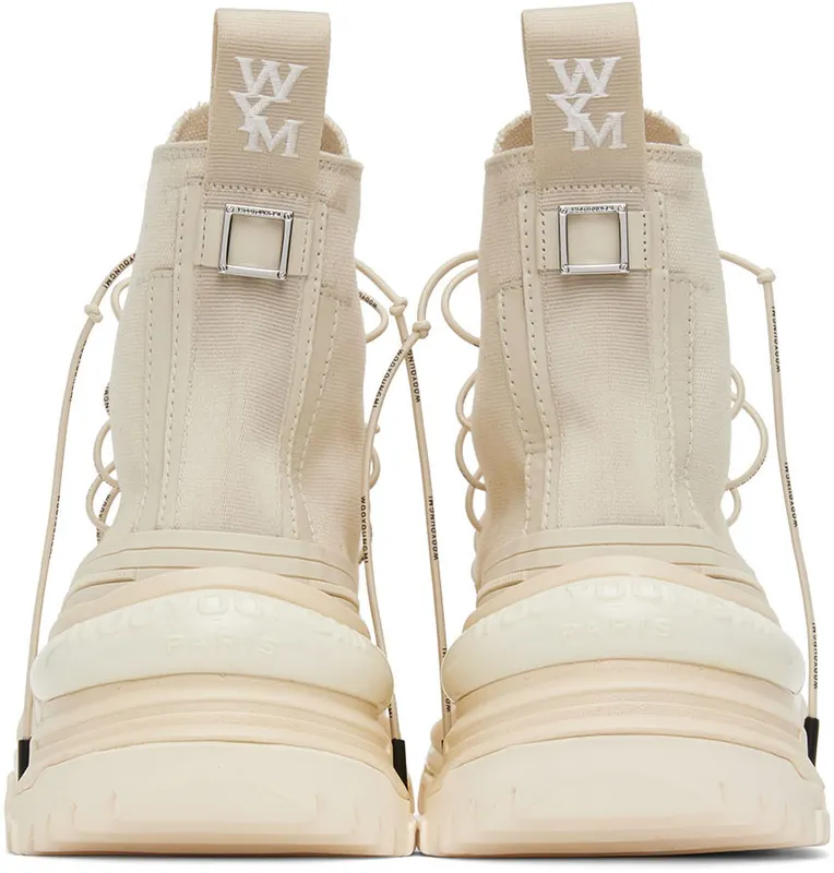Wooyoungmi Black Double Lace High-Top (W221SU01)