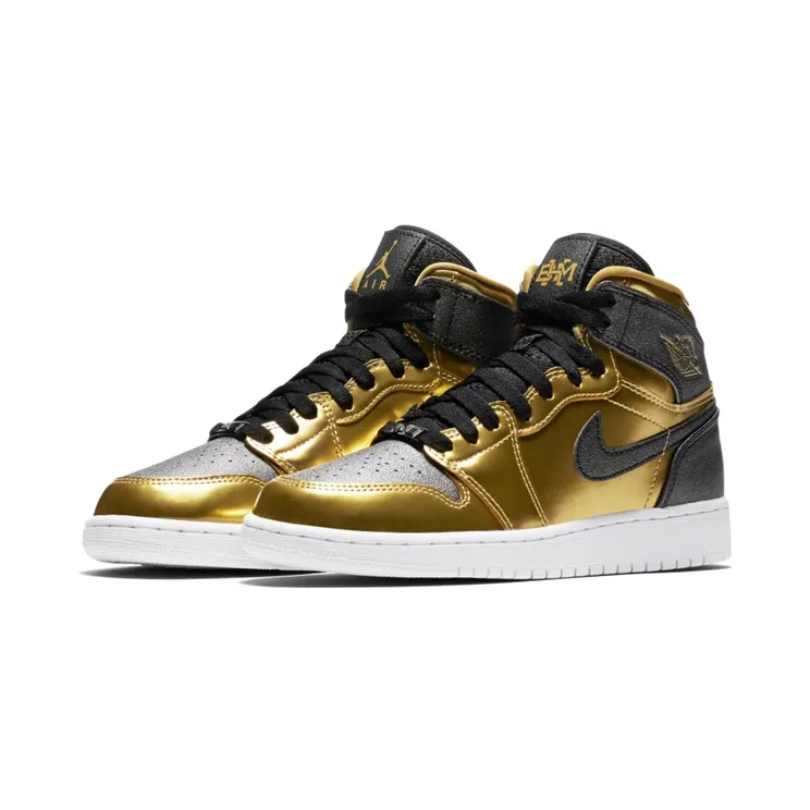 Jordan 1 Retro BHM 2017 (GS) “Metallic Gold / White / Black” (909805-700)
