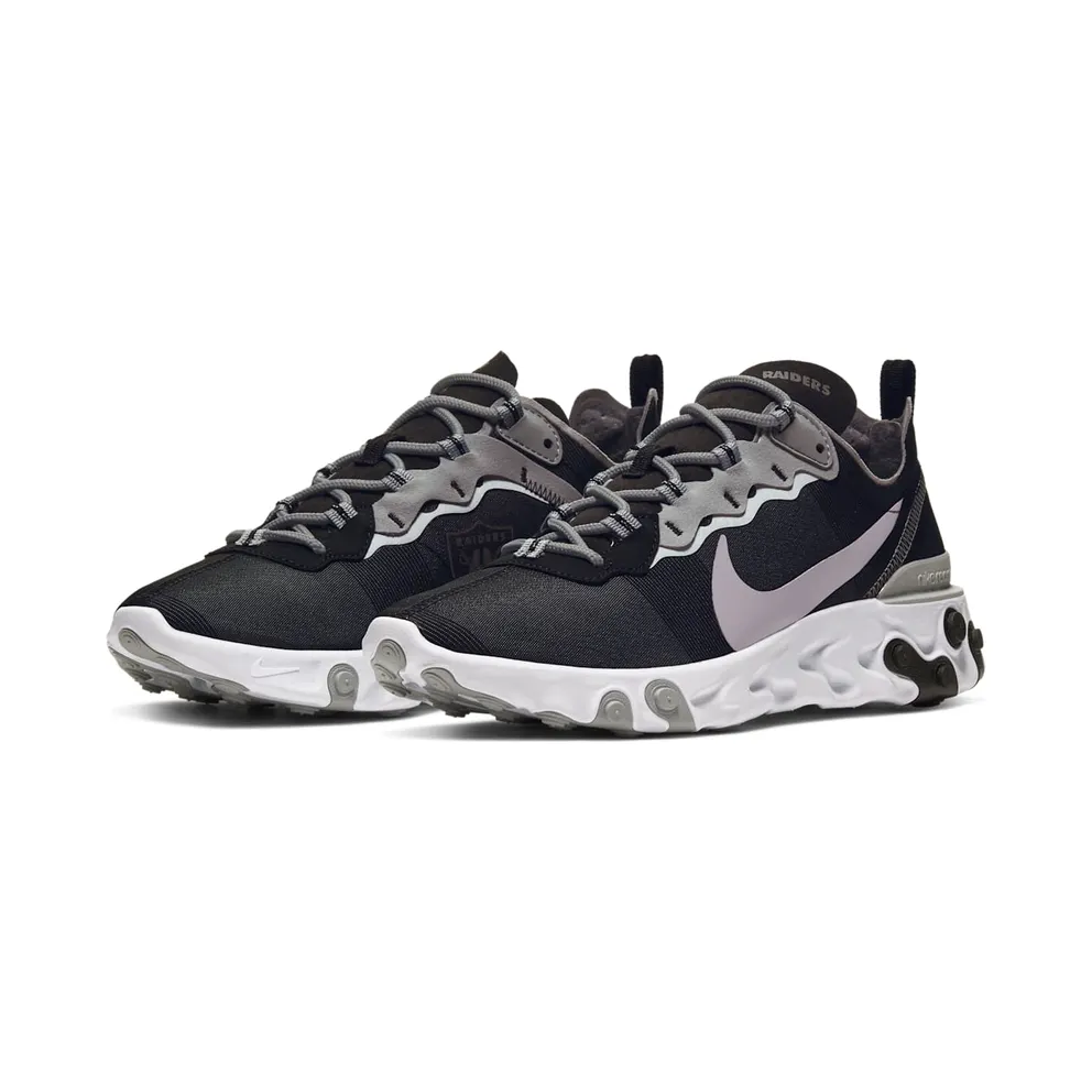 Nike React Element 55 Oakland Raiders Black/White-Field Silver (CK4803-001)