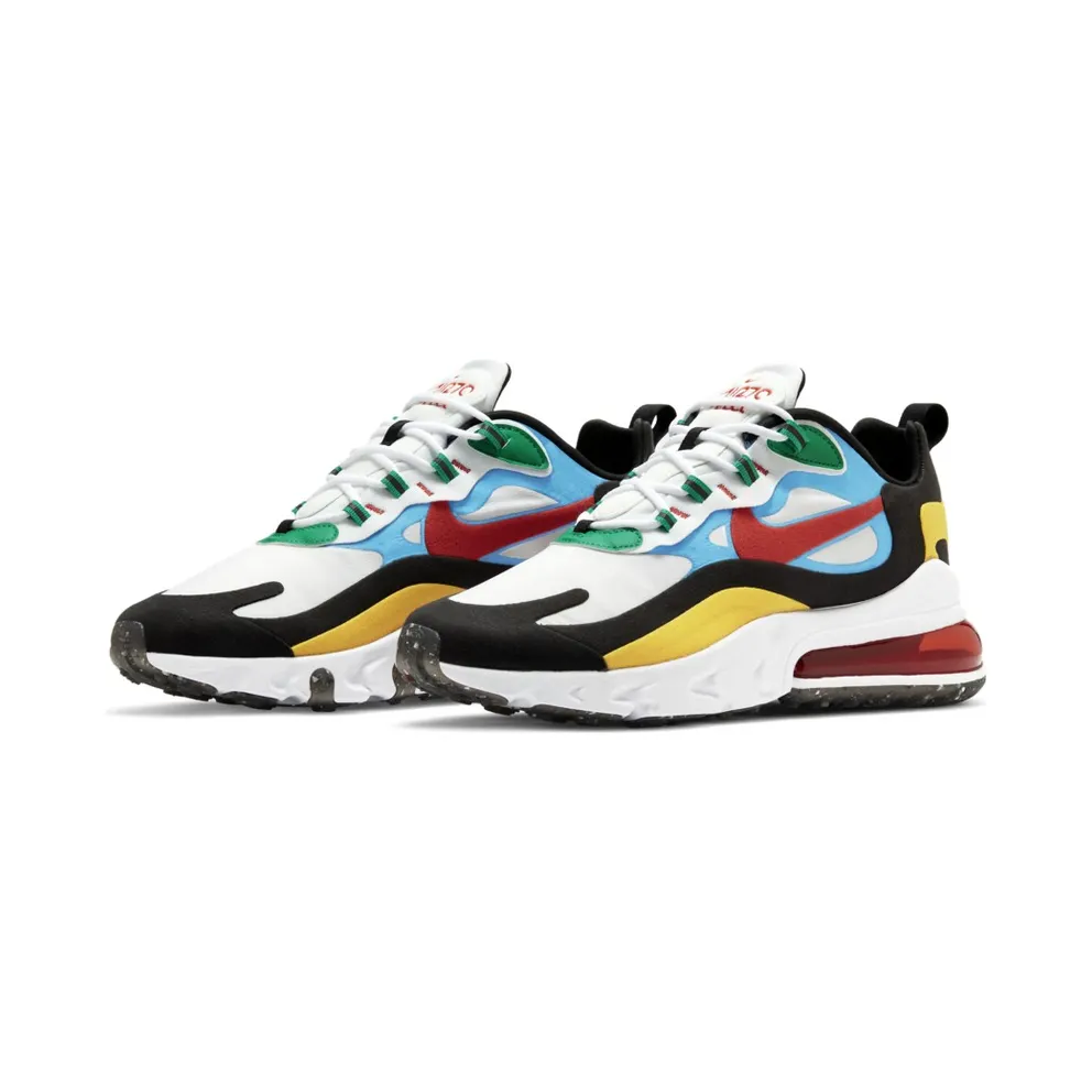 Nike Air Max 270 React Multi-Color White/University Red-White (DA2610-161)