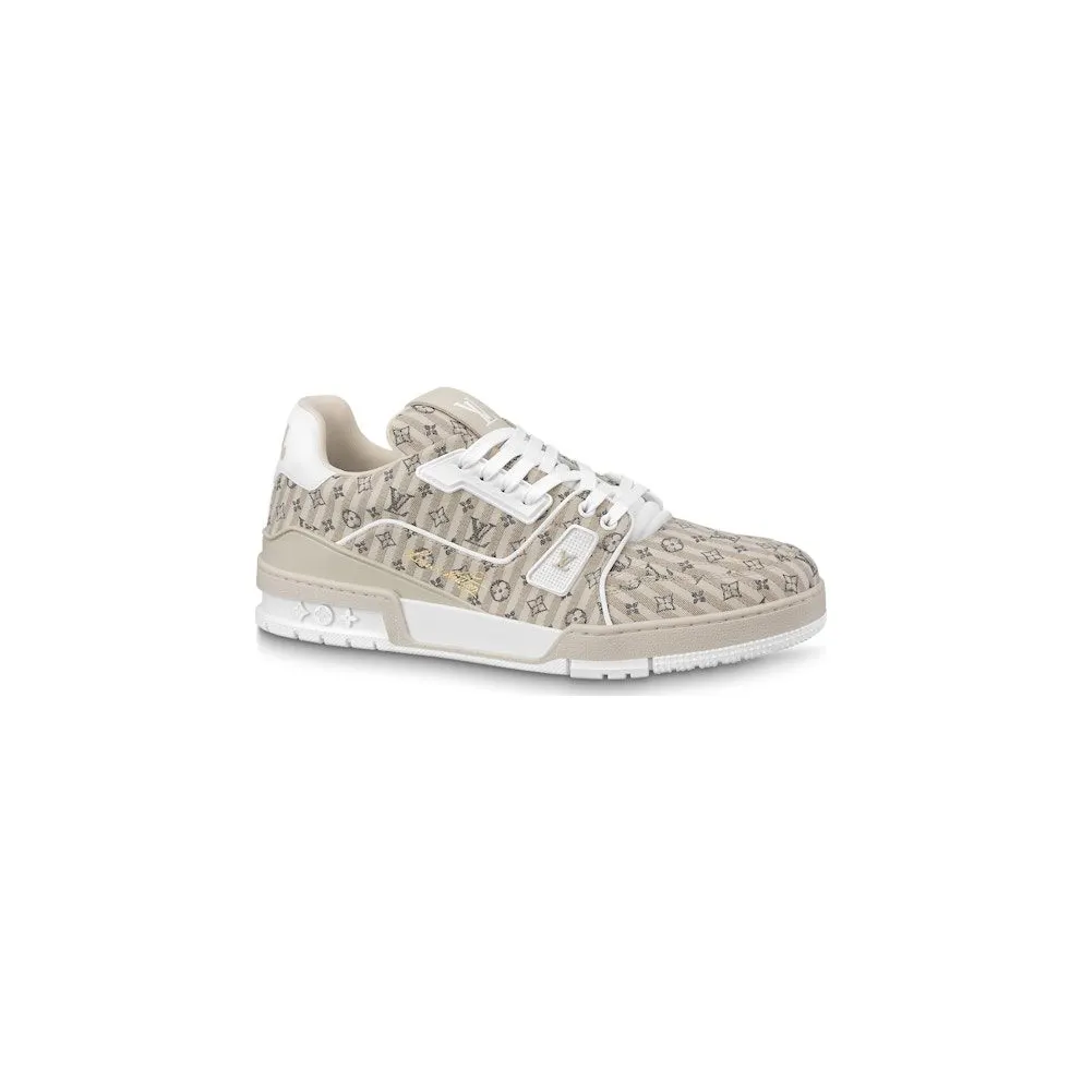 Louis Vuitton Trainer Beige Stripe Monogram (1ABG0H)