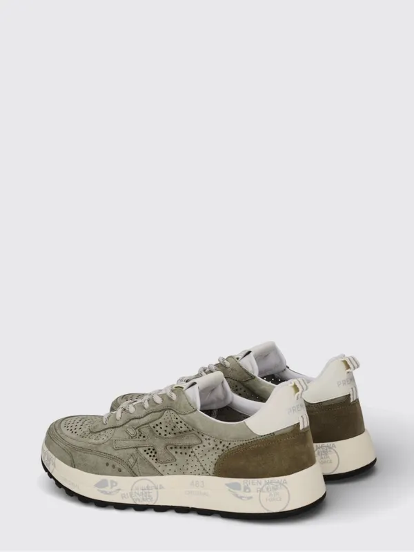 Premiata Nous Perforated Suede Sneakers Green (NOUS8290) (2)