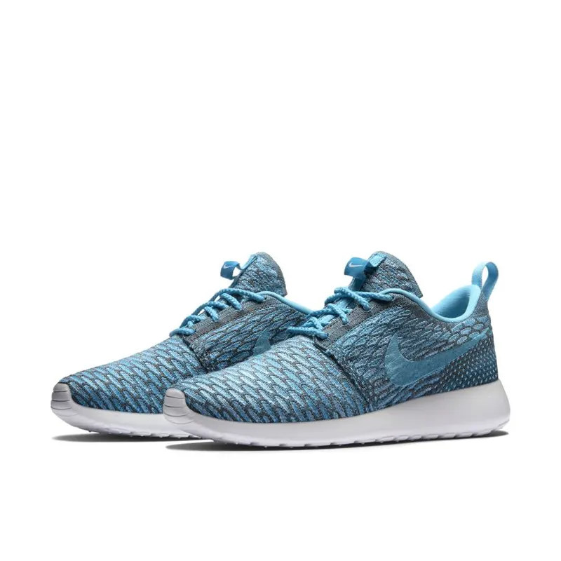 Nike Roshe Run Flyknit Clearwater (W) Dark Grey/Clearwater-Blue Lagoon-White (704927-003)