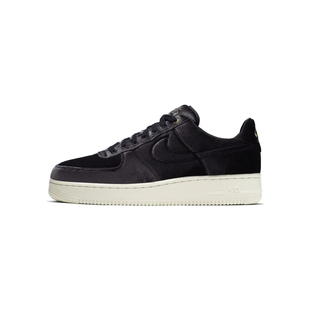 Nike Air Force 1 Low Premium 3 Velour Black Black/Sail-Metallic Gold-Black (AT4144-001)