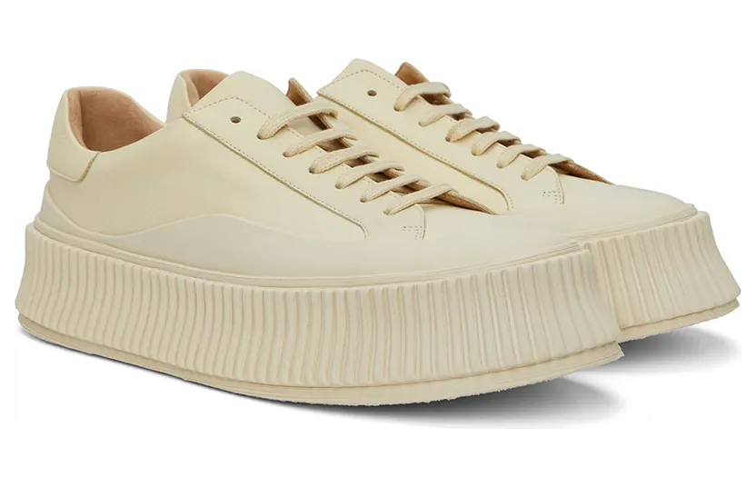 Jil Sander Off-White Leather Platform Sneakers (JI32535A_15550) (4)