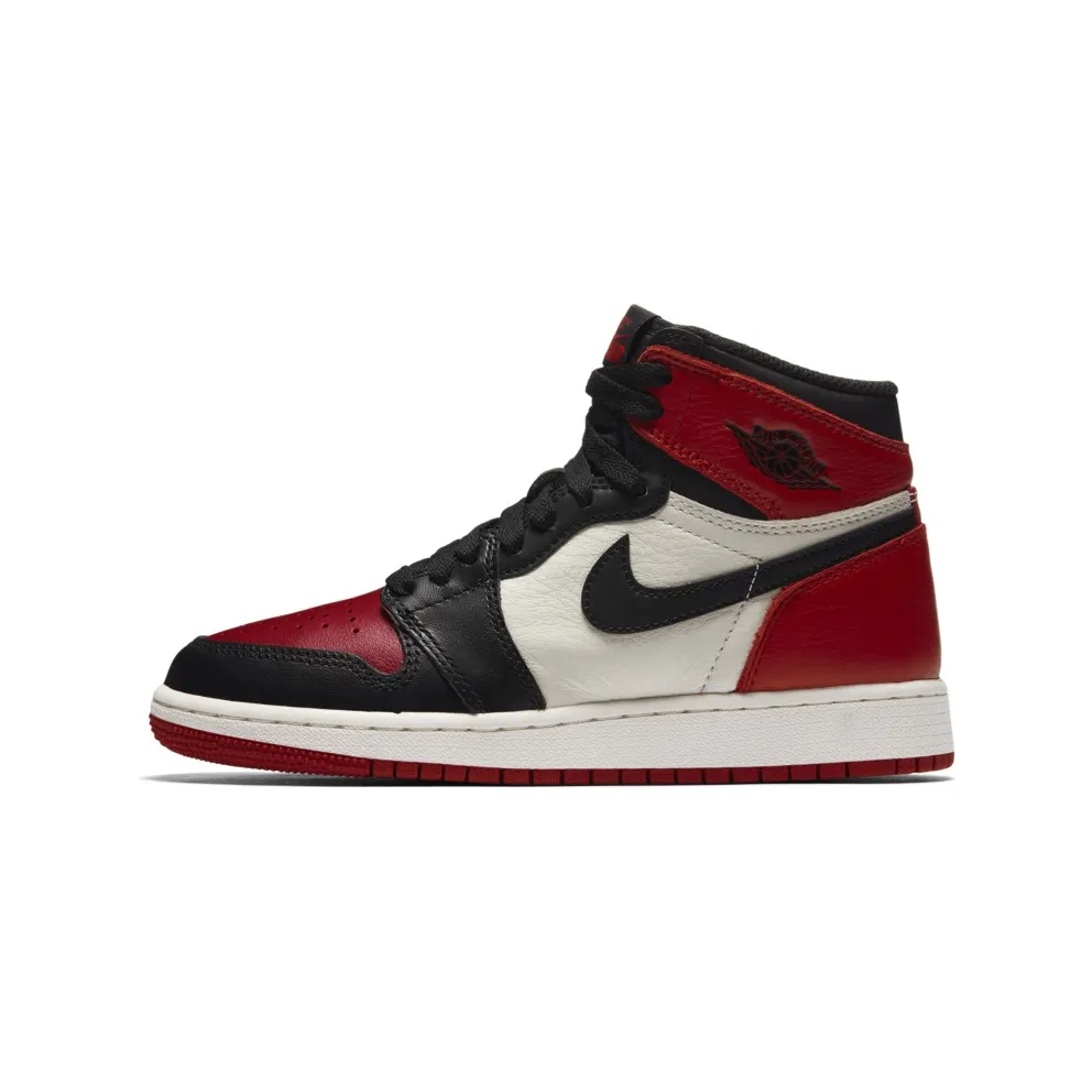 Air Jordan I 1 AJ Retro OG High Bred Toe GS 2018 (Kids Size) (575441-610)