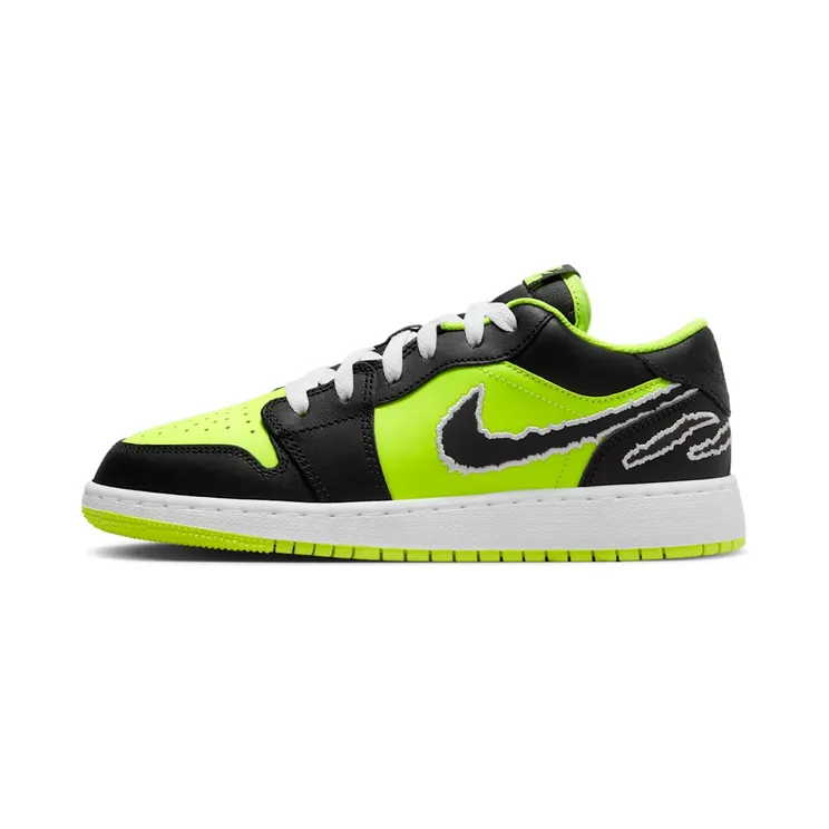 Jordan 1 Low SE Black Cat “Volt / White / Black” (DX6666-701)
