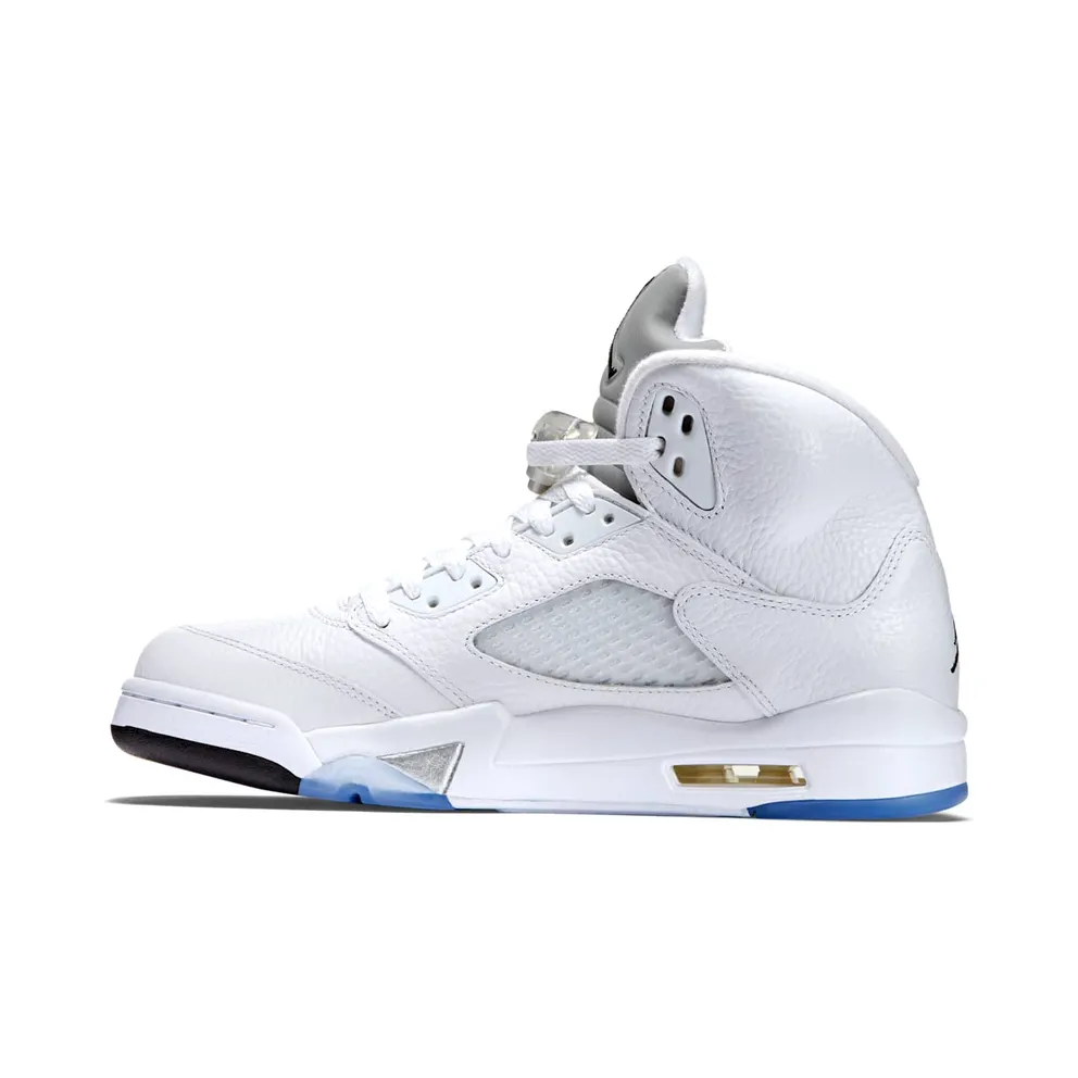 Jordan 5 Retro Metallic White (2015) White/Metallic Silver-Black (136027-130)