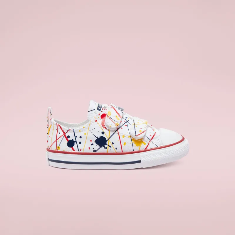 Converse Paint Splatter Easy-On Chuck Taylor All Star Low Top White/multi/garnet (771909C)