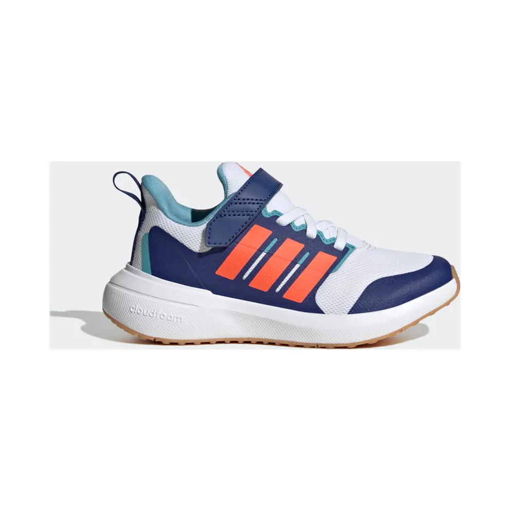 Adidas Fortarun 2.0 Cloudfoam Sport Running Elastic Lace Top Strap Cloud White / Solar Red / Victory Blue (HP5450)