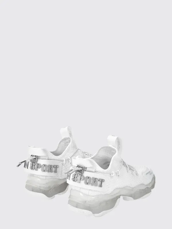 Plein Sport Hyper Sport Low-Top in Mesh with Applied Logo and Pull Tab White (SADSUSC0522STE003N01)