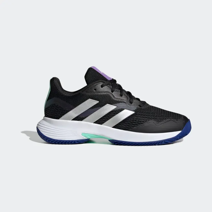 adidas CourtJam Control Clay Tennisschoenen Core Black / Silver Metallic / Pulse Mint (HQ8474)