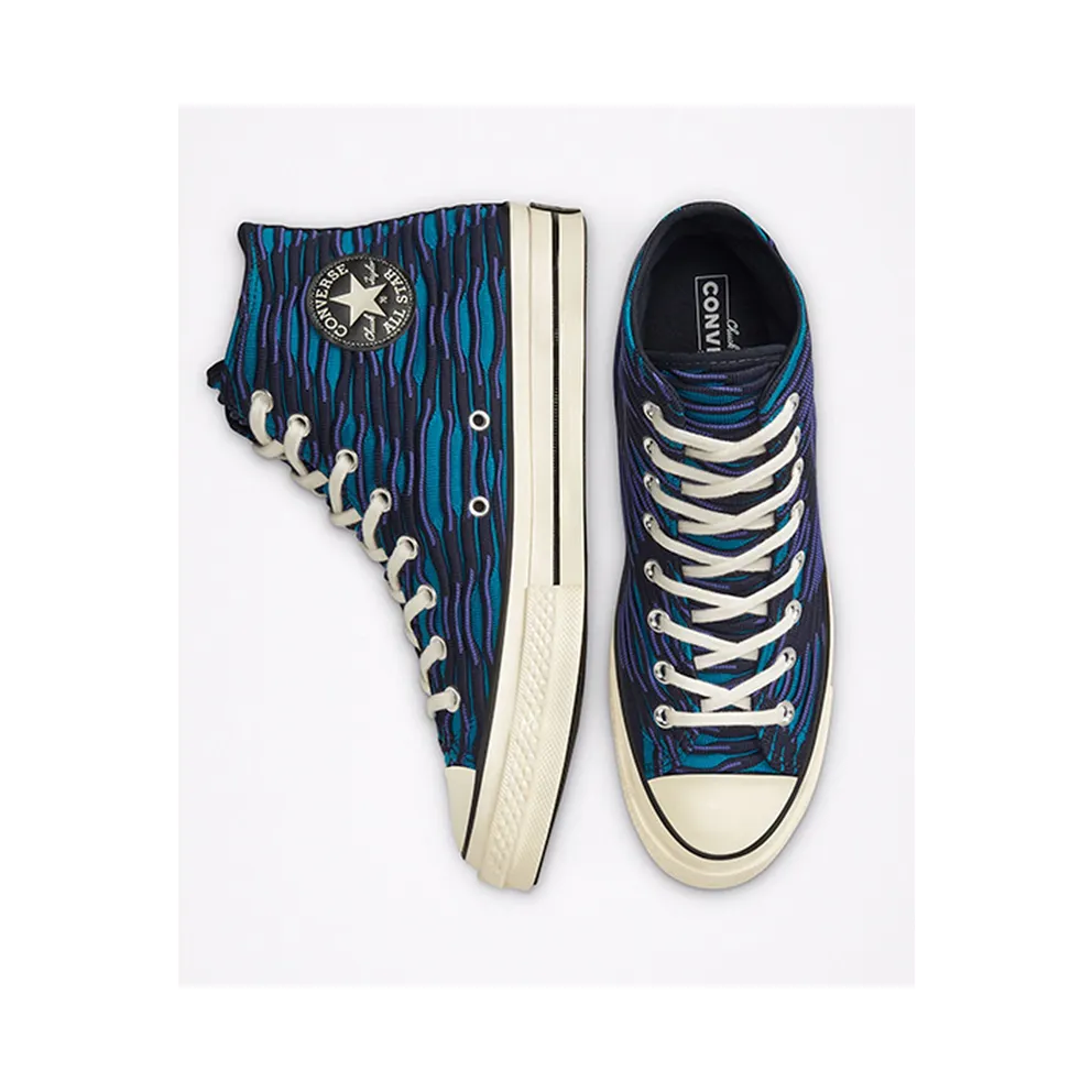 Converse Blue & Purple Wavy Knit Chuck 70 High (168757C)