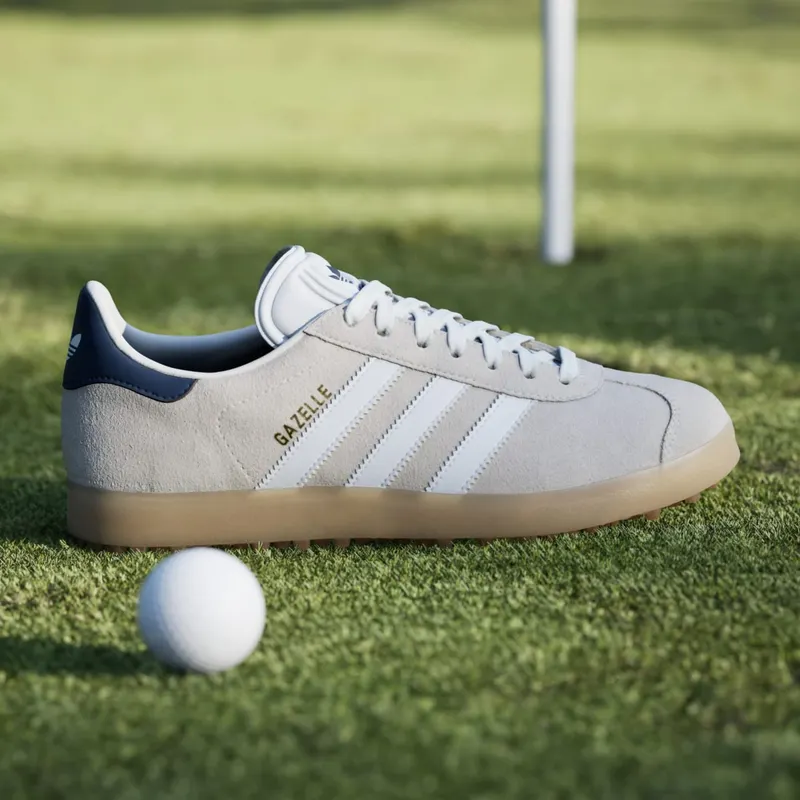 Adidas Gazelle Spikeless Golf “Chalk White Night Indigo” (HP7073)
