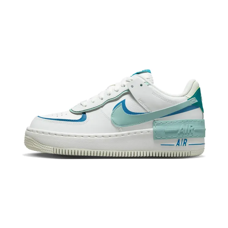 Nike Air Force 1 Low Shadow White Blue Whisper “Summit White / Industrial Blue / Geode Teal / Mineral” (DZ1847-101)