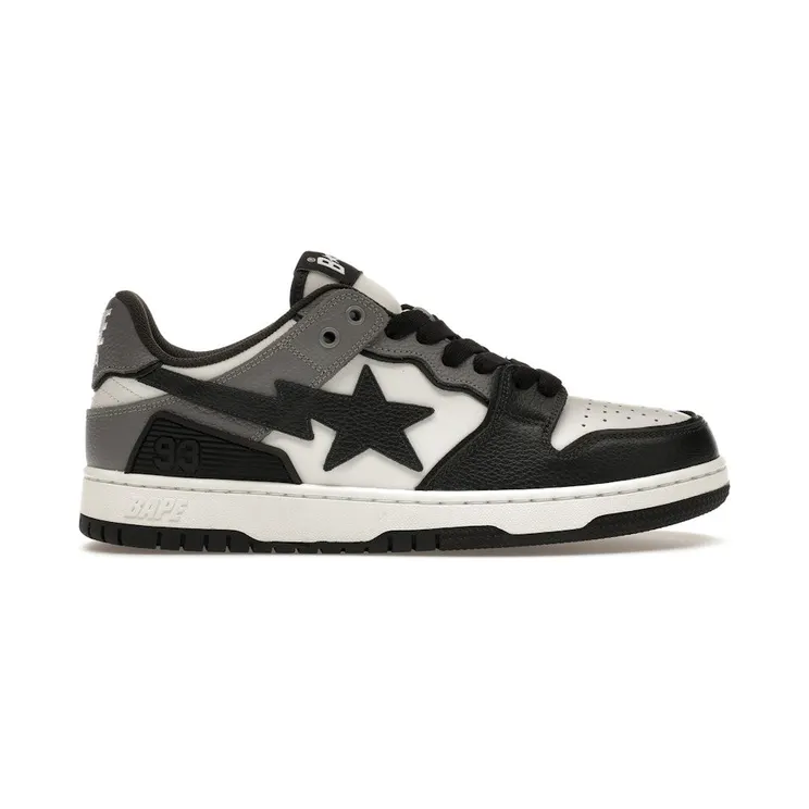 A Bathing Ape Sk8 Sta #5 Black White Grey (1J80-191-059-BLK)