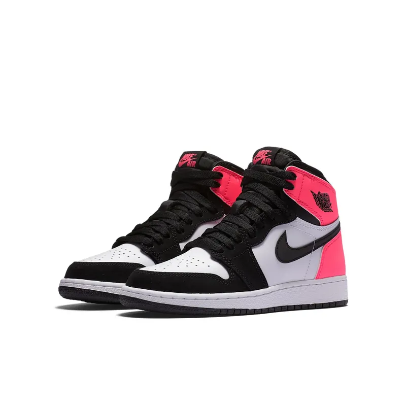 Jordan 1 Retro Valentine’s Day 2017 (GS) Black/Hyper Pink-White (881426-009)