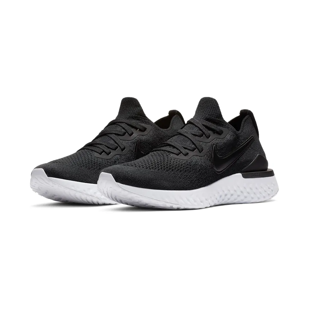 Nike Epic React Flyknit 2 Black White (W) Black/Black-Gunsmoke (BQ8927-002)